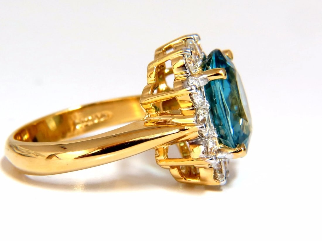 Freedom Indigo Pure Blue Natural Zircon Diamond Ring 10.05ct 14kt - 3