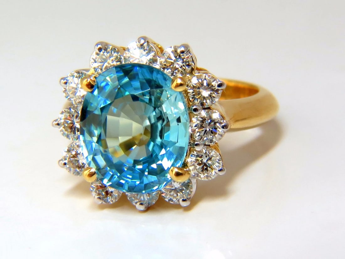 Freedom Indigo Pure Blue Natural Zircon Diamond Ring 10.05ct 14kt - 5
