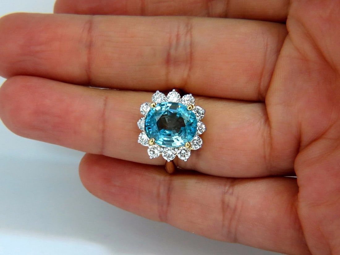 Freedom Indigo Pure Blue Natural Zircon Diamond Ring 10.05ct 14kt - 8