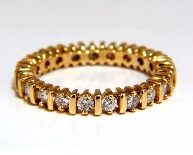 .40ct Natural Round Diamonds Eternity Ring 14kt - 5