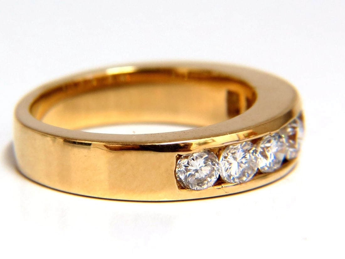 1.30ct natural round diamonds band 14kt gold H/Vs Classic - 2