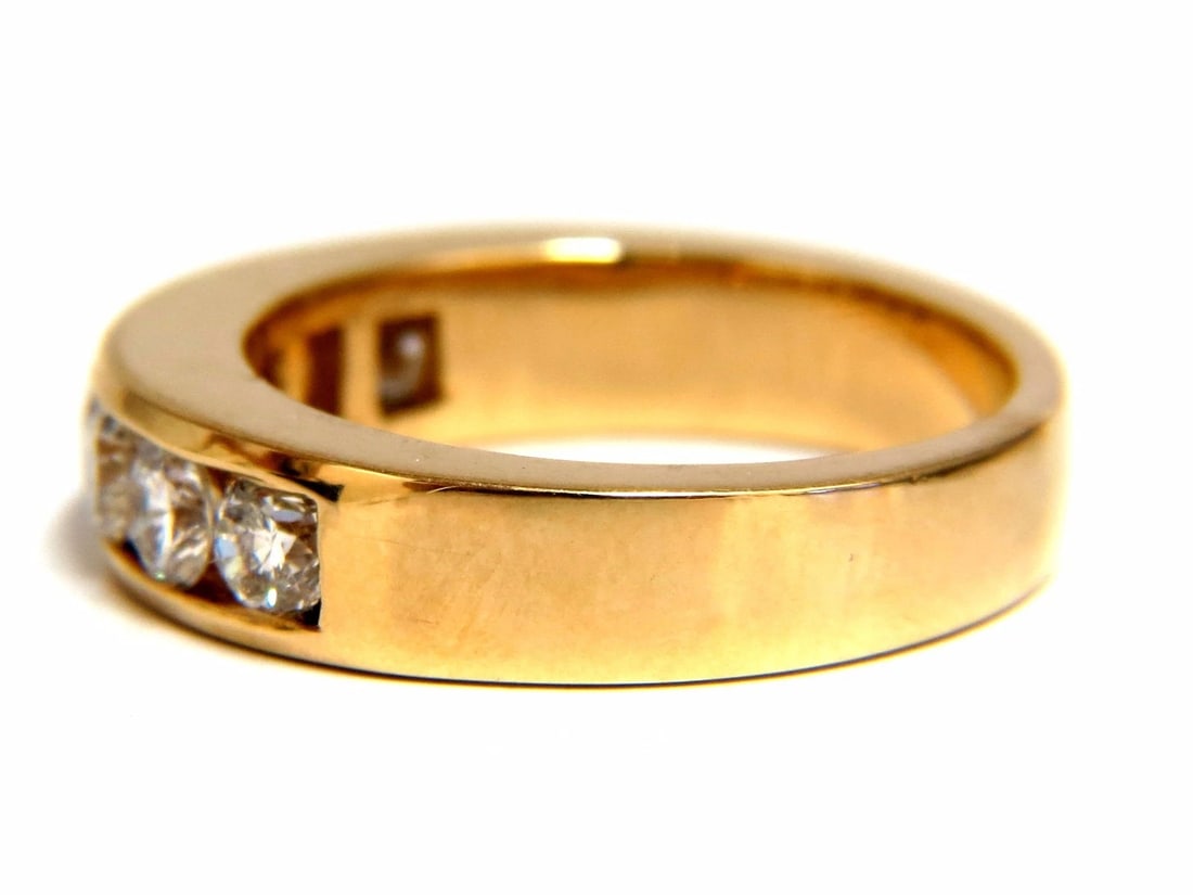 1.30ct natural round diamonds band 14kt gold H/Vs Classic - 5