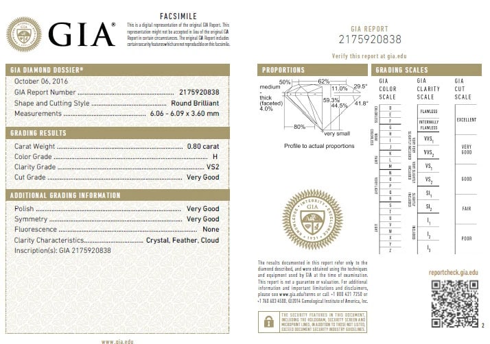 GIA Certified 1.40ct round natural diamond ring & Matching band Platinum H/VS - 5