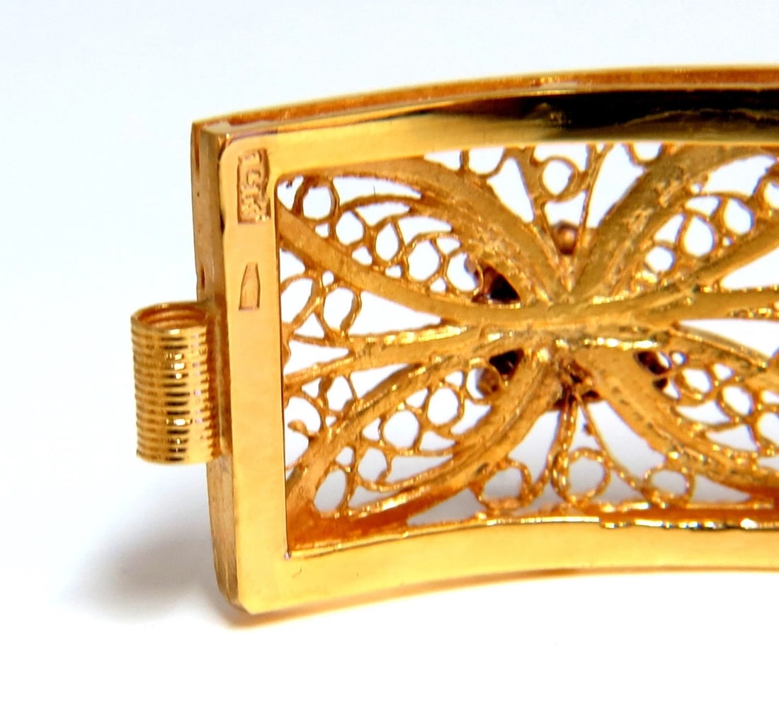 7.40ct Natural Spinel Open Gilt Vintage Bracelet 14 Karat gold - 3