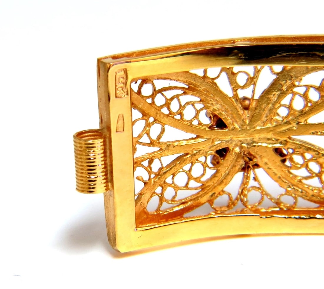 7.40ct Natural Spinel Open Gilt Vintage Bracelet 14 Karat gold - 4