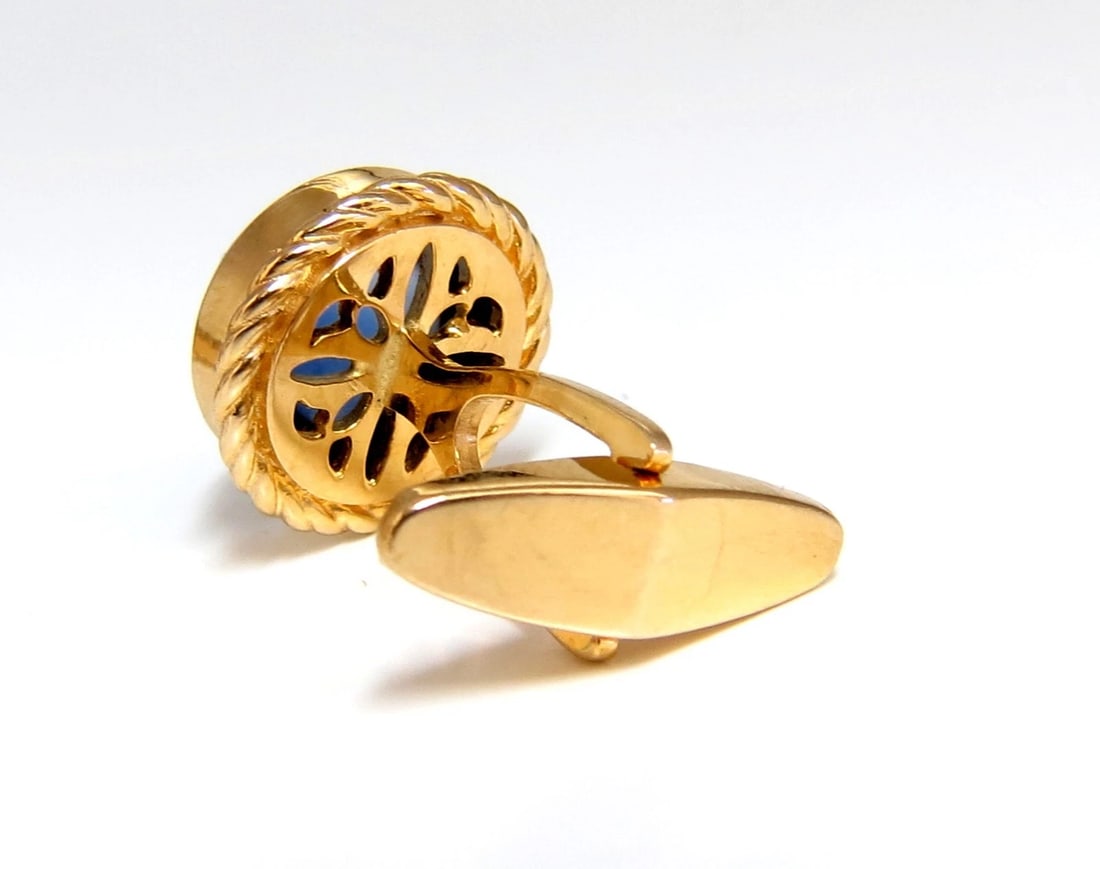 30ct Synthetic Sapphire Cufflinks 14kt - 3