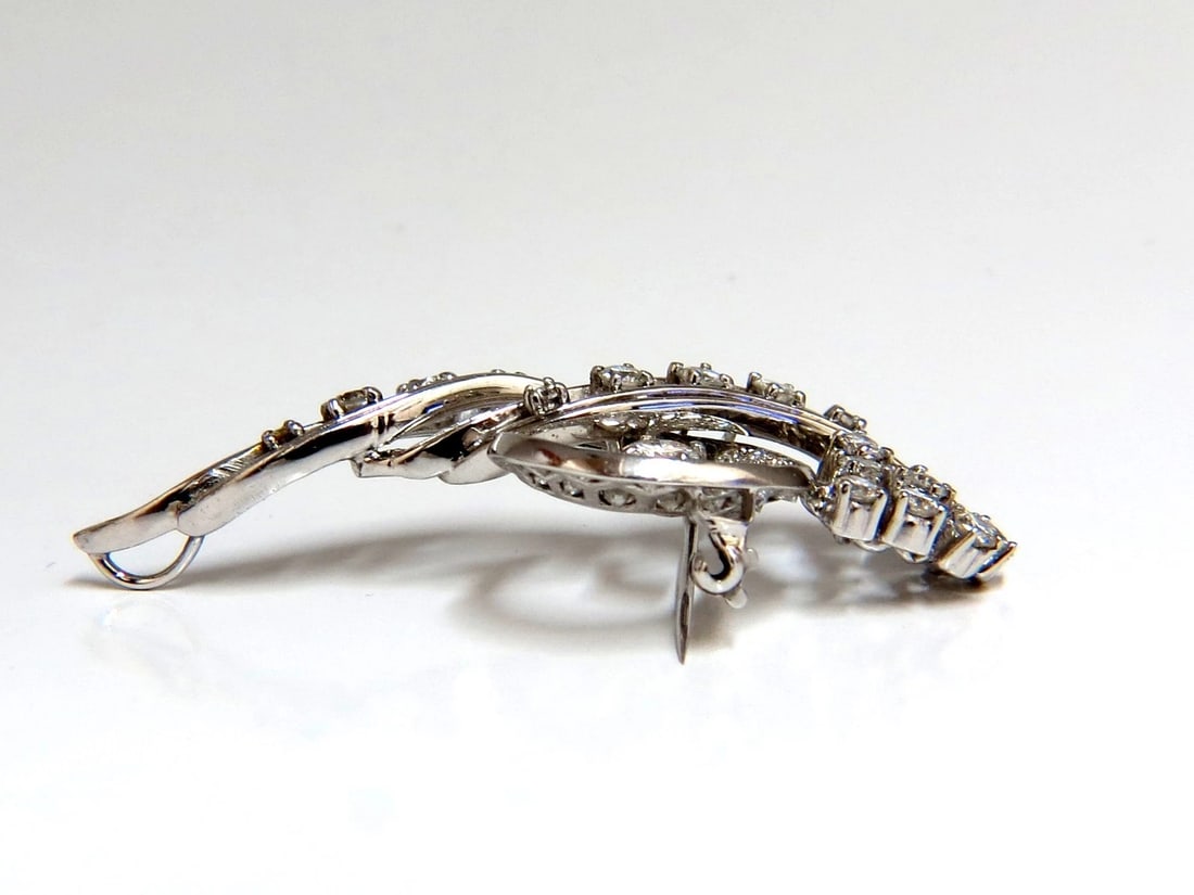 2.00ct Diamonds cluster brooch pendant pin Platinum Estate Cluster Cocktail - 4