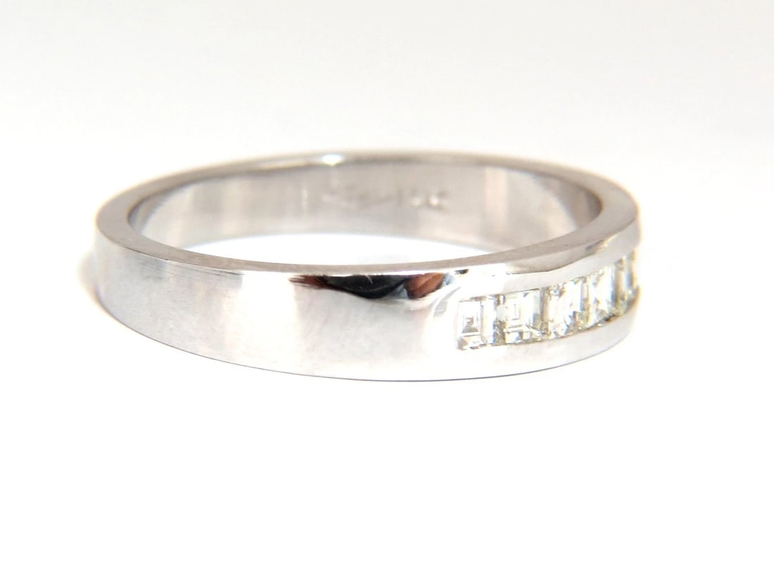 .60ct Natural Princess Diamond Band Ring 14kt channel row - 3