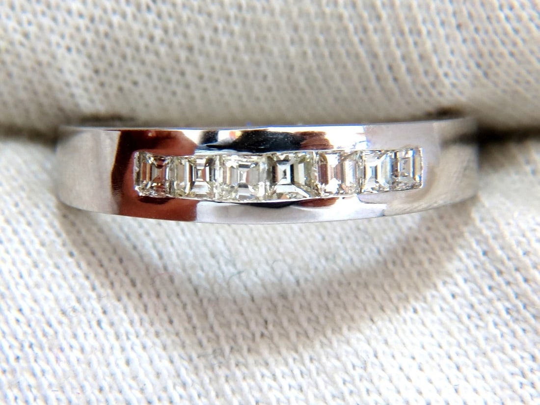 .60ct Natural Princess Diamond Band Ring 14kt channel row - 5