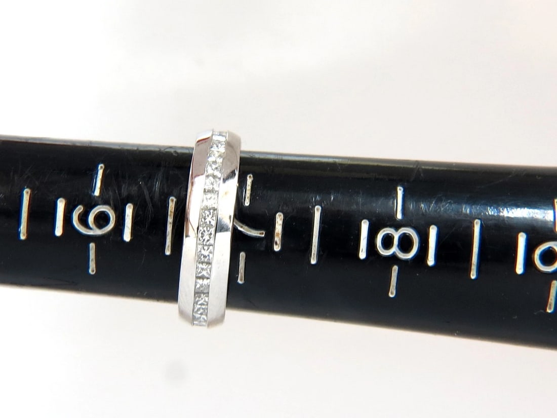 1.50ct Natural Princess cut diamonds eternity ring 14kt Comfort 5mm - 4