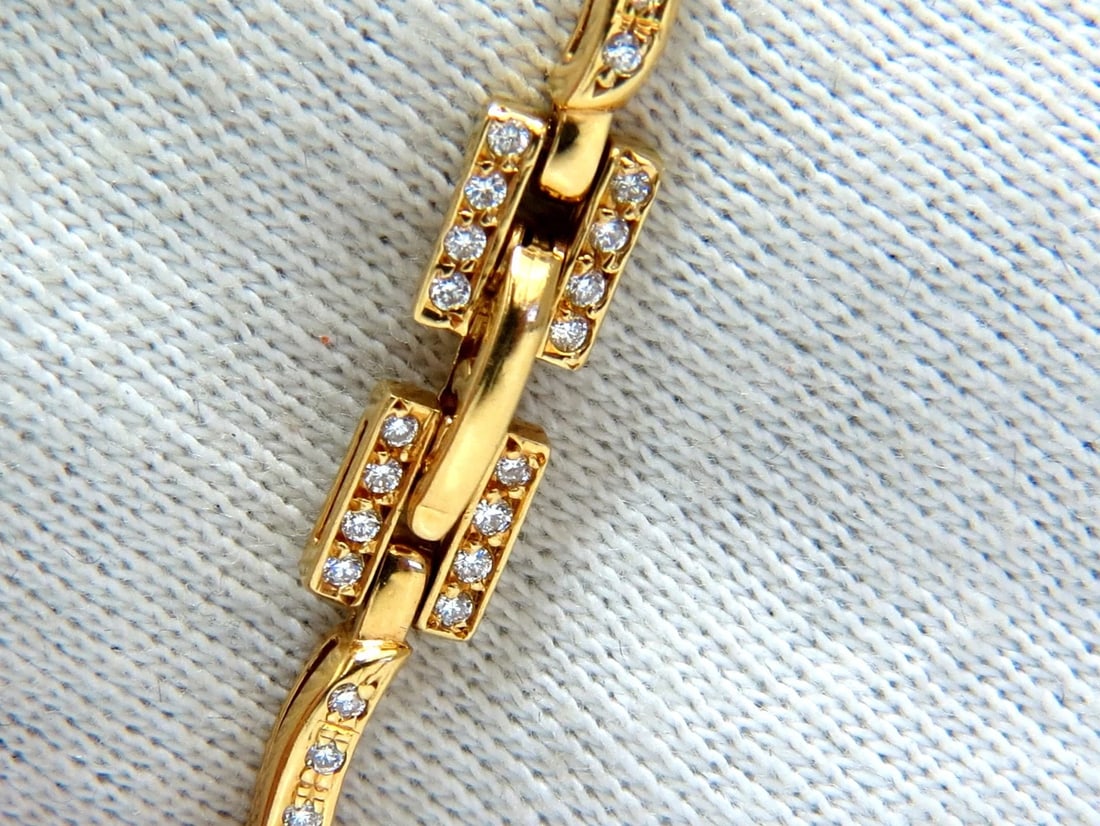 18kt Diamonds Bead set Vine bracelet 1.30ct - 4