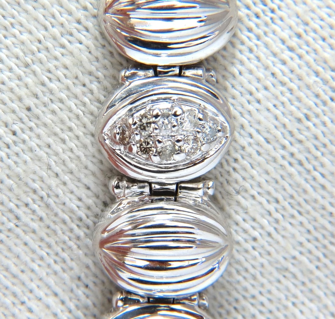 Mod Watermelon Link 1.00ct Diamonds Tennis Bracelet 14kt - 4