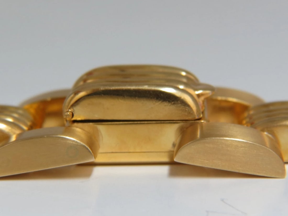 Estate LUVA 14kt gold watch ladies cuff bracelet - 7