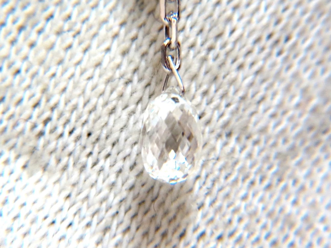 1.64ct Natural Briolette Diamonds Dangle Earrings 14kt - 5