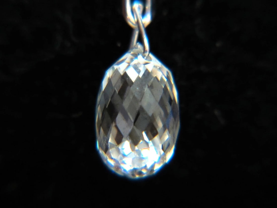 1.64ct Natural Briolette Diamonds Dangle Earrings 14kt - 6