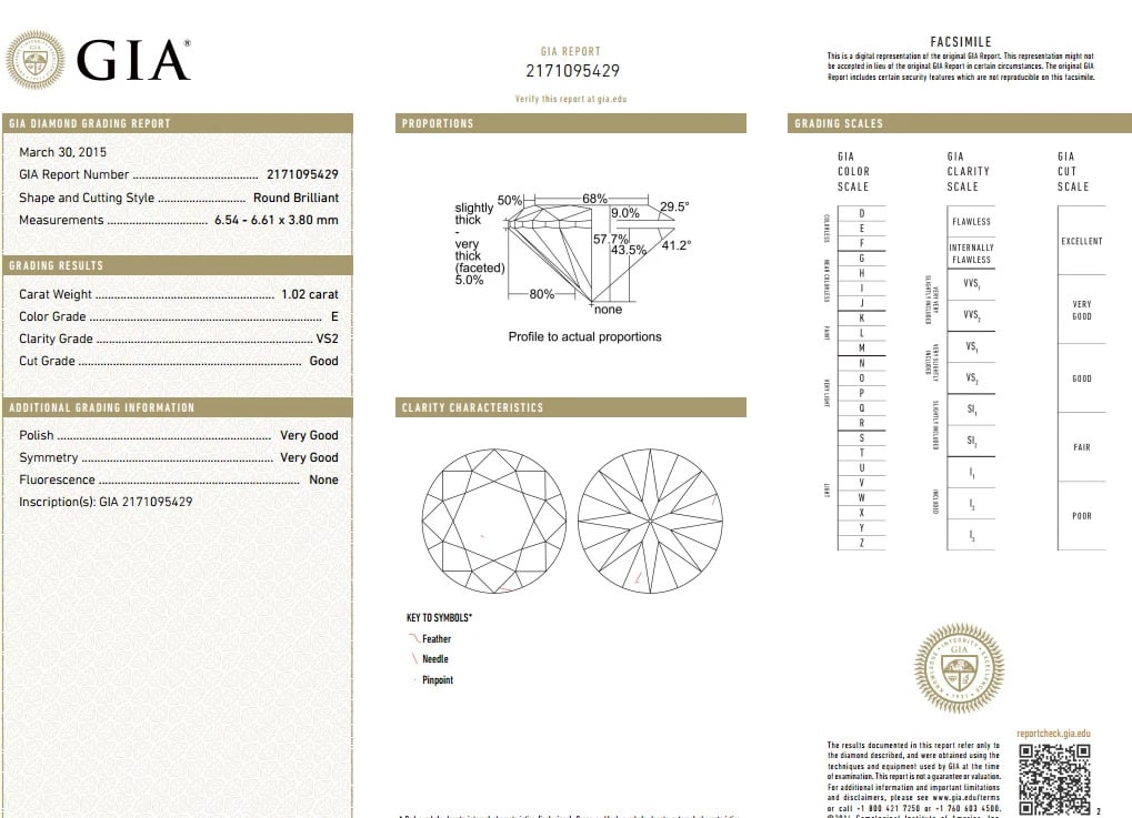 GIA Certified 1.02ct & 1.10ct natural round diamond ring e/vs2 18kt - 8