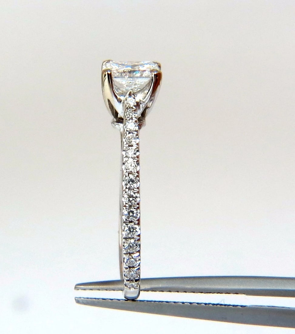GIA Certified 1.01ct Princess cut natural diamond ring Cathedral Prime D/VS - 5
