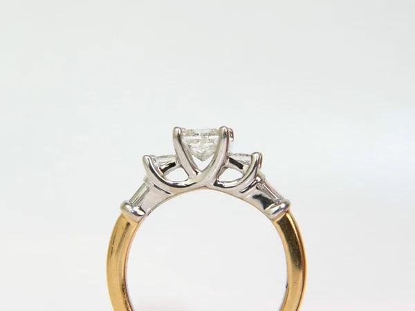 1.30CT CLASSIC PRINCESS NATURAL DIAMOND RING 14KT I/SI-2 - 8
