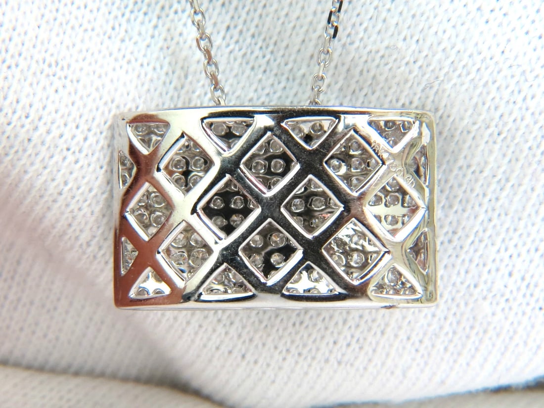 1.52CT DIAMoNDS MODERN "LOVE" DIAMONDS PENDANT 14KT & CHAIN BEAD SET+ - 2
