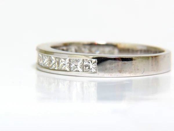 .70CT CLASSIC PRINCESS CUT NATURAL DIAMONDS BAND RING 14KT GOLD - 6