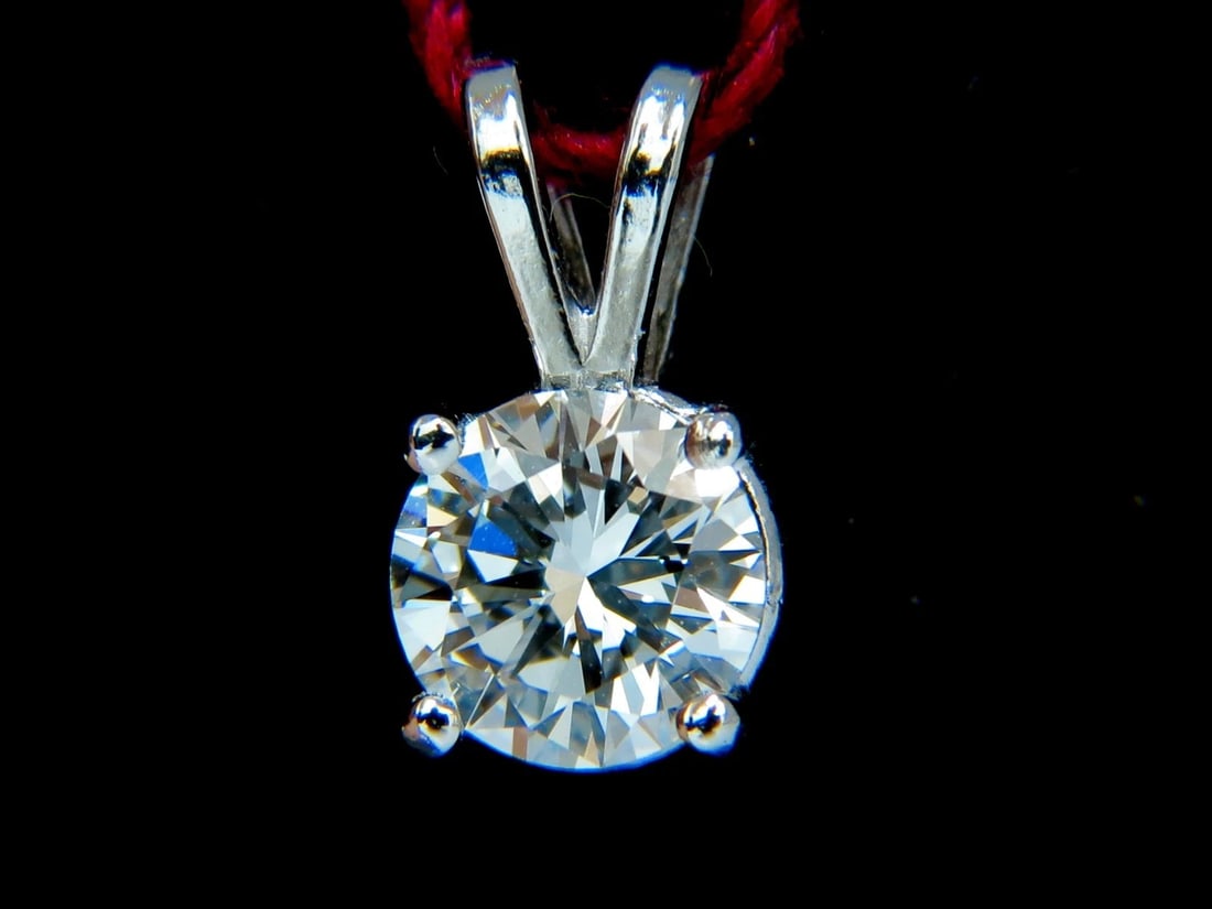 .70CT GIA E/VS1 SOLITAIRE DIAMOND PENDANT 14KT WHITE GOLD + - 7