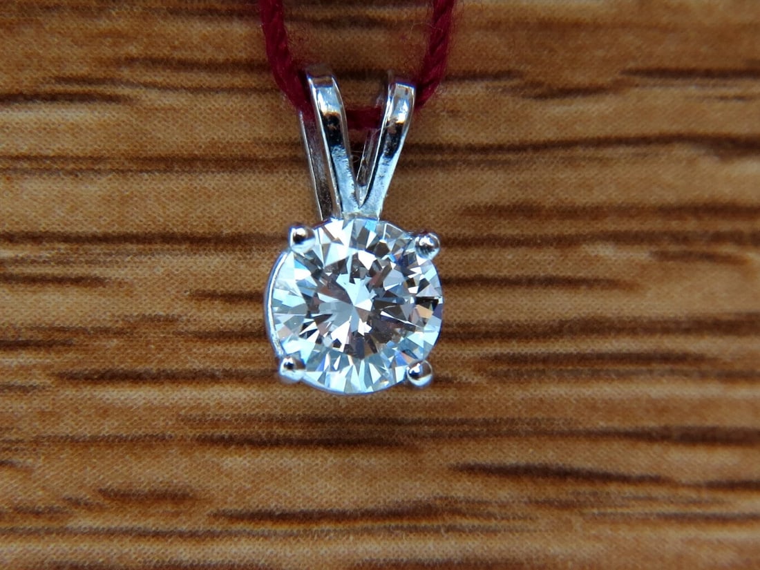 .70CT GIA E/VS1 SOLITAIRE DIAMOND PENDANT 14KT WHITE GOLD + - 8