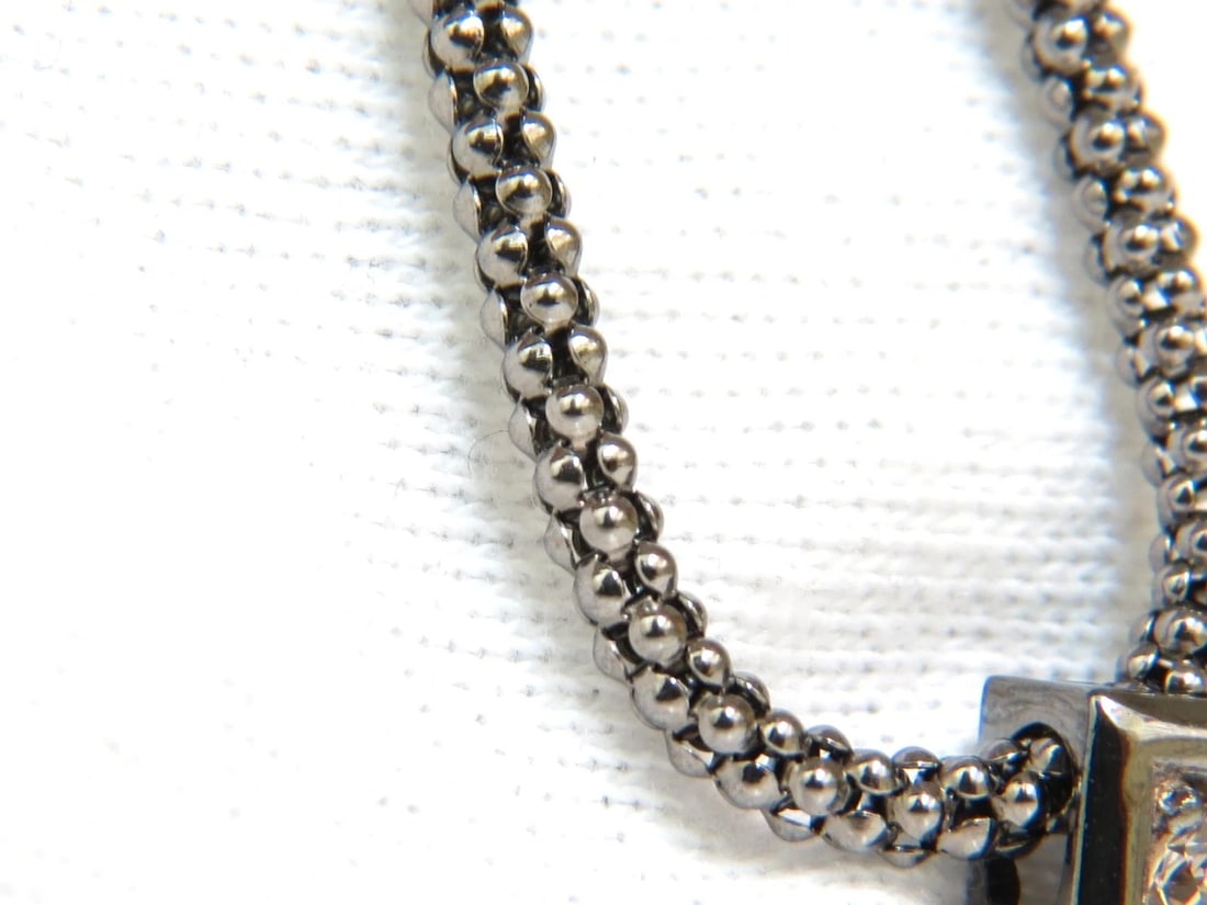 1.54CT DIAMONDS NATURAL FANCY LIGHT BROWN BEADED NECKLACE 14KT+ - 5