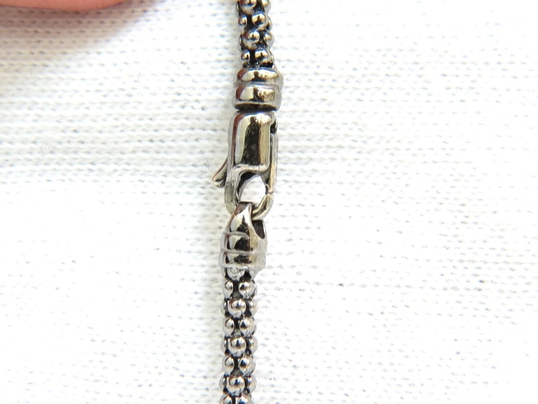 1.54CT DIAMONDS NATURAL FANCY LIGHT BROWN BEADED NECKLACE 14KT+ - 6
