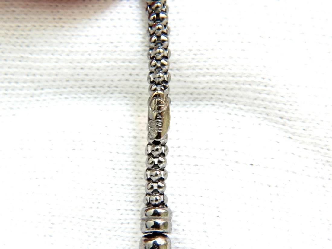 1.54CT DIAMONDS NATURAL FANCY LIGHT BROWN BEADED NECKLACE 14KT+ - 7