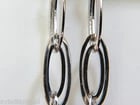 14KT GOLD .46CT ELONGATED OVALS DIAMOND DANGLE EARRINGS HINGED - 7
