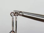14KT GOLD .46CT ELONGATED OVALS DIAMOND DANGLE EARRINGS HINGED - 8