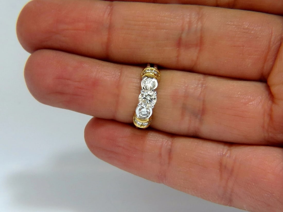 .75CT CLASSIC TRADITIONAL DIAMOND RING 14KT GOLDEN SHOULDERS - 4