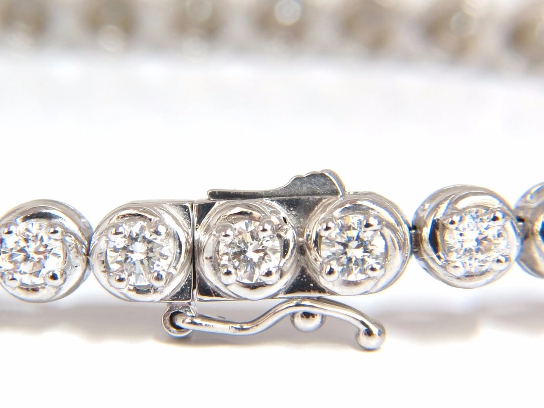 3.50ct natural diamonds tennis bracelet 14kt 7 inch - 3