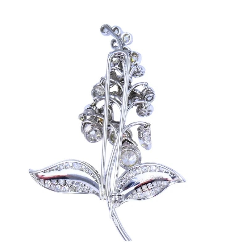 Antique Rene Boivin Platinum Diamond BROOCH Circa 1880s - 7