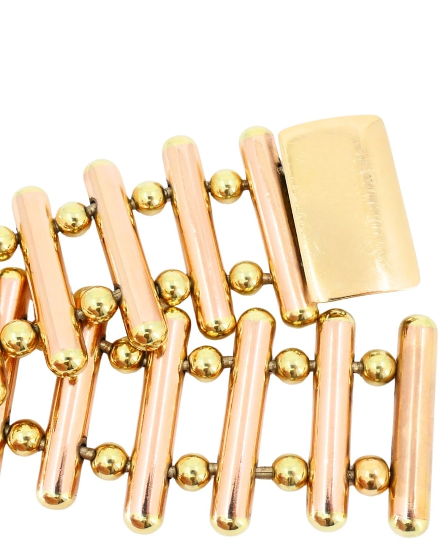Cartier Retro 14k Gold Bracelet Yellow and Rose Gold - 7