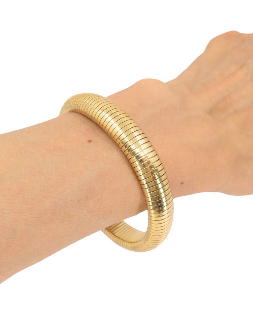 Forstner 14k Gold Bracelet Tubogas Style - 7