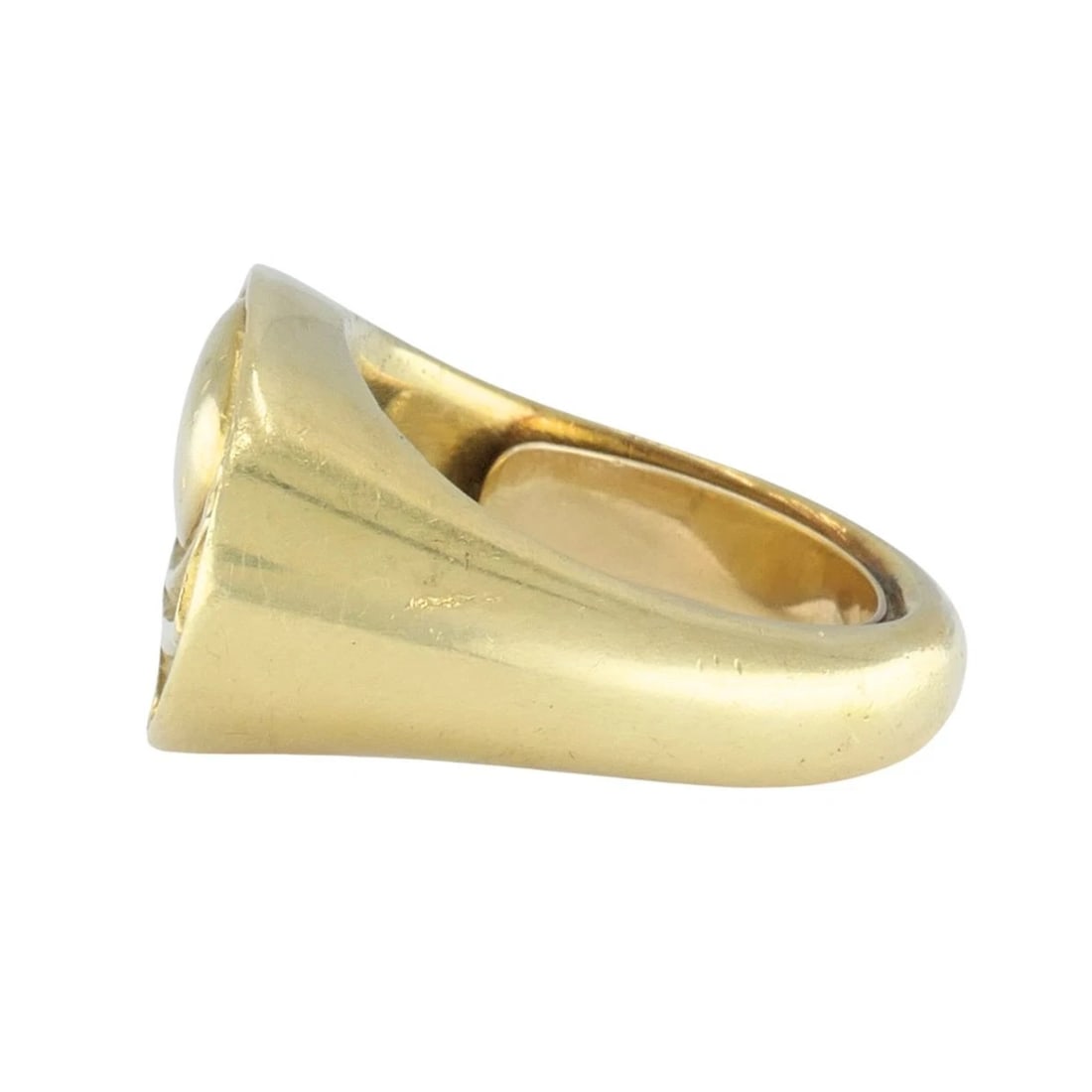 Vintage 1978 Egyptian Revival 18k Gold Signet Ring - 4