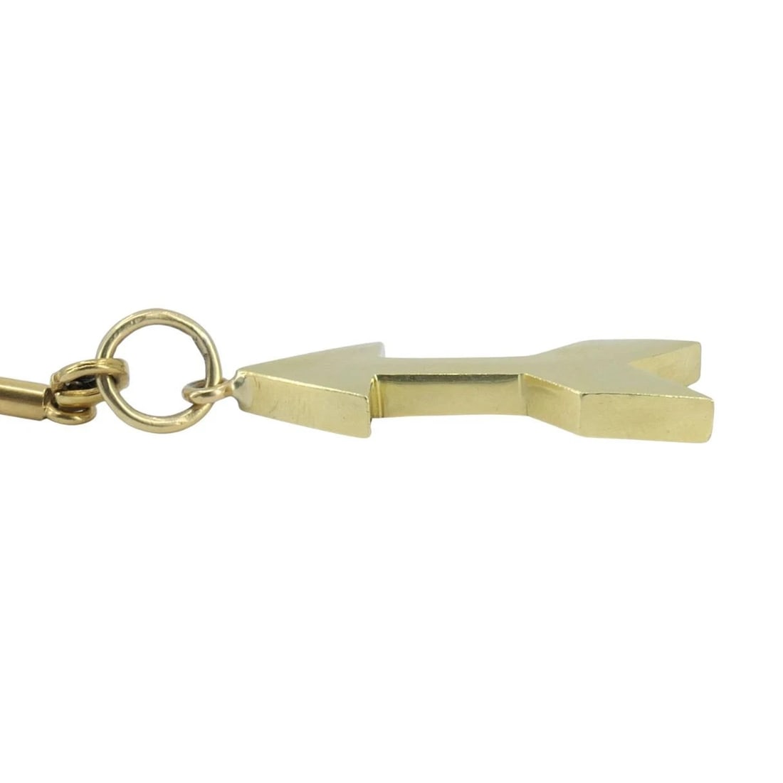 Cartier 18k Gold Arrow Pendant Black Silk Cord Necklace - 7