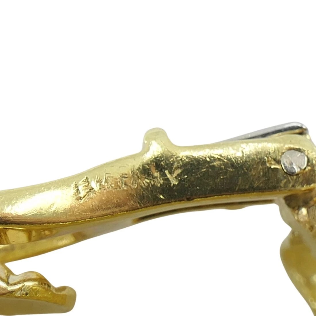 Vintage Tiffany & Co. 18k Yellow Gold Ribbed Huggie Earrings - 7