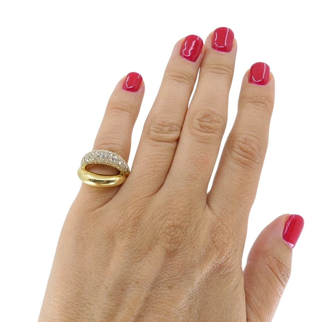 Mauboussin Paris 18k Gold Pavé Diamond Ring - 2