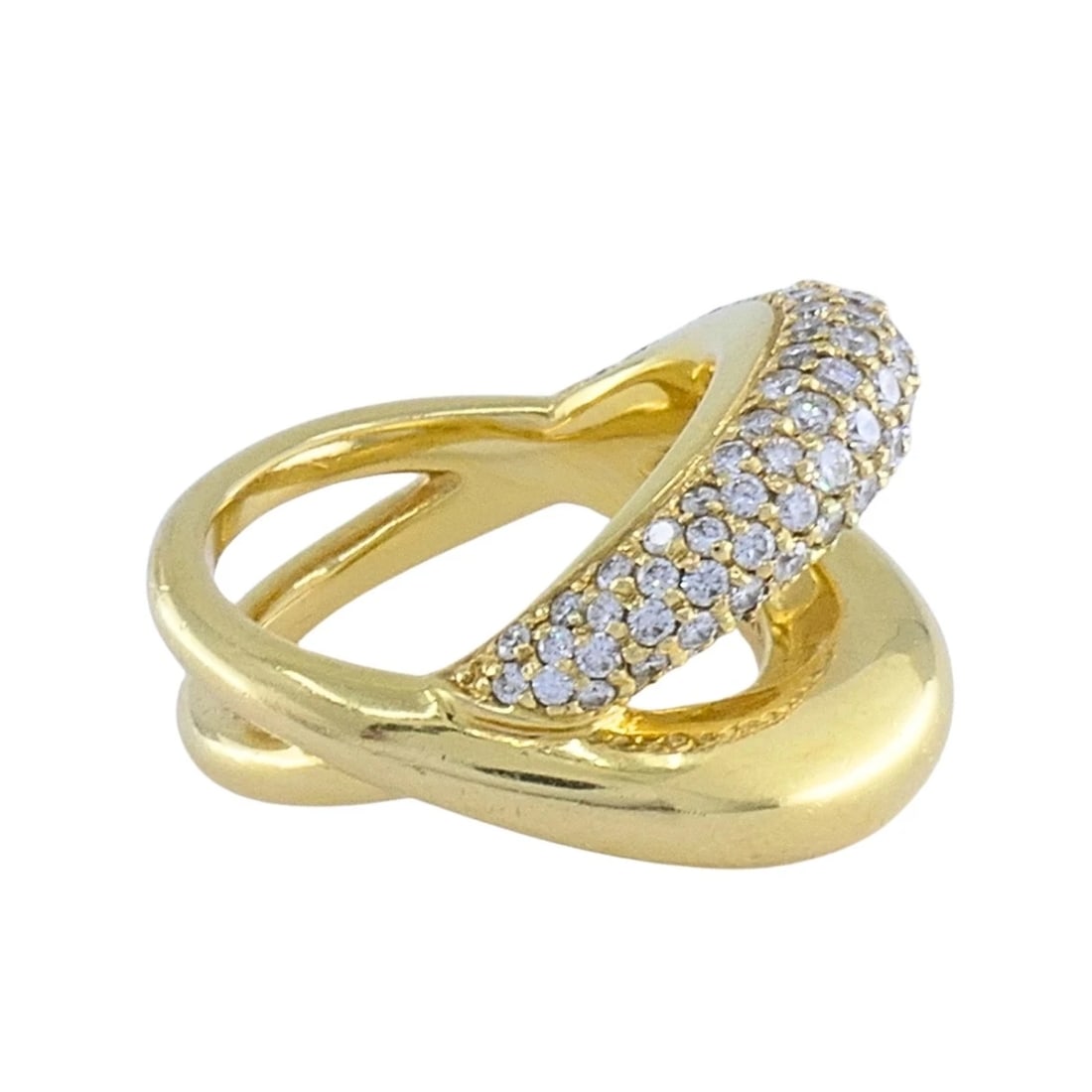 Mauboussin Paris 18k Gold Pavé Diamond Ring - 7