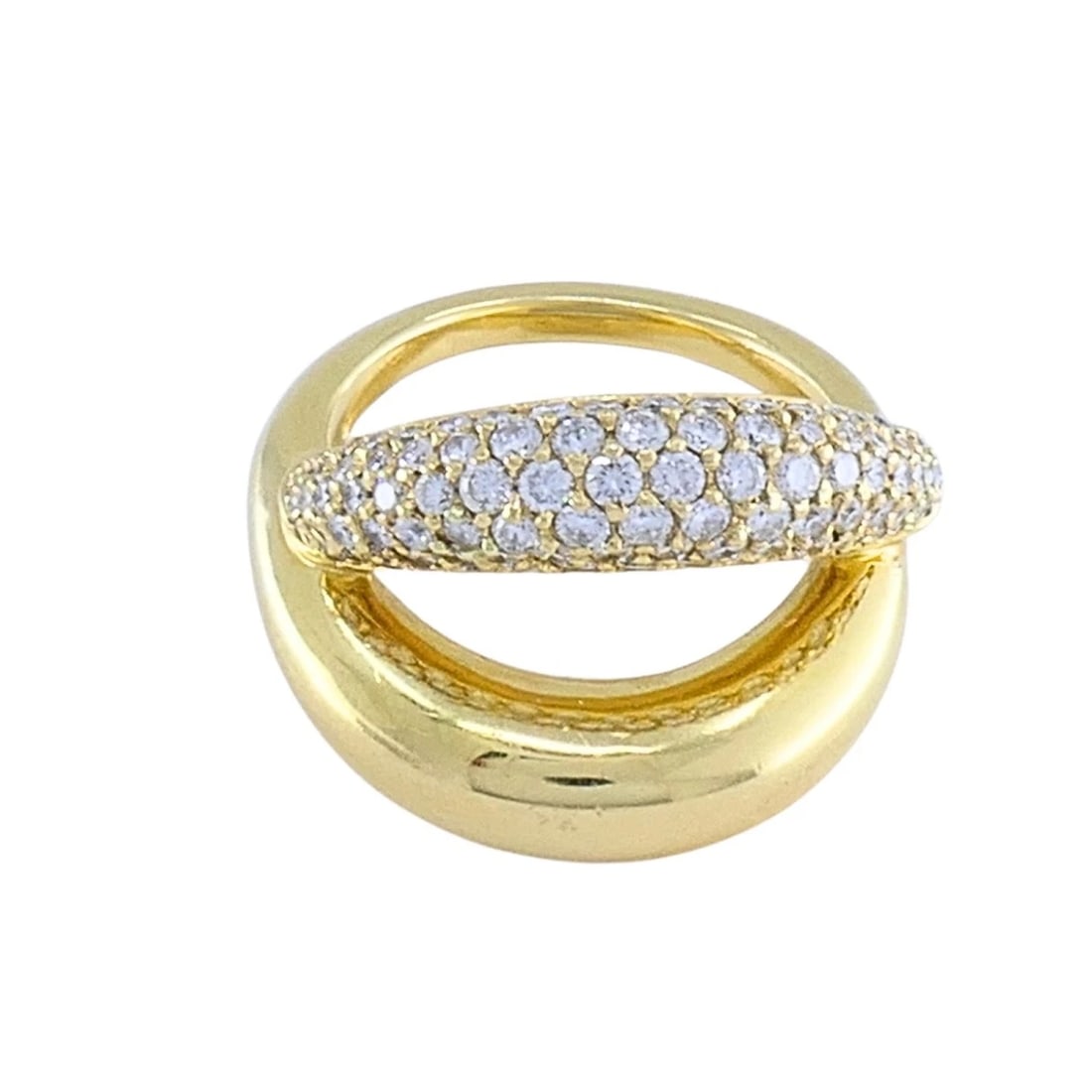 Mauboussin Paris 18k Gold Pavé Diamond Ring - 8