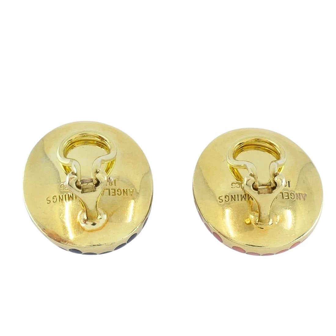 Angela Cummings 18k Gold Dot Dome Earrings - 6