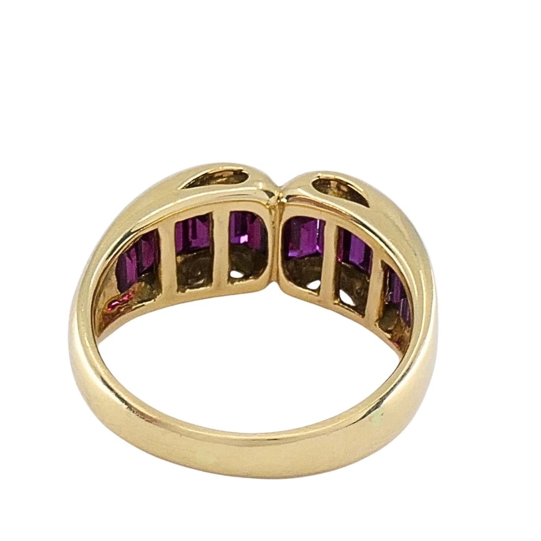 Tiffany & Co. 18k Gold Ruby Band Ring - 7