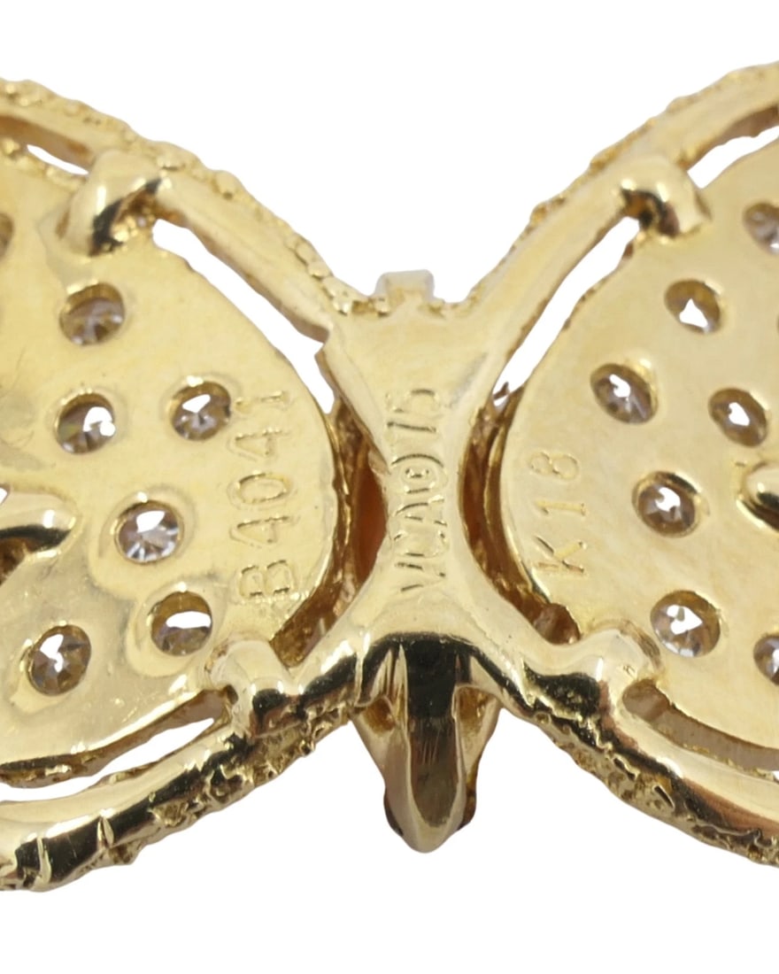 Van Cleef & Arpels Butterfly Necklace Diamond Coral 18k Gold - 5