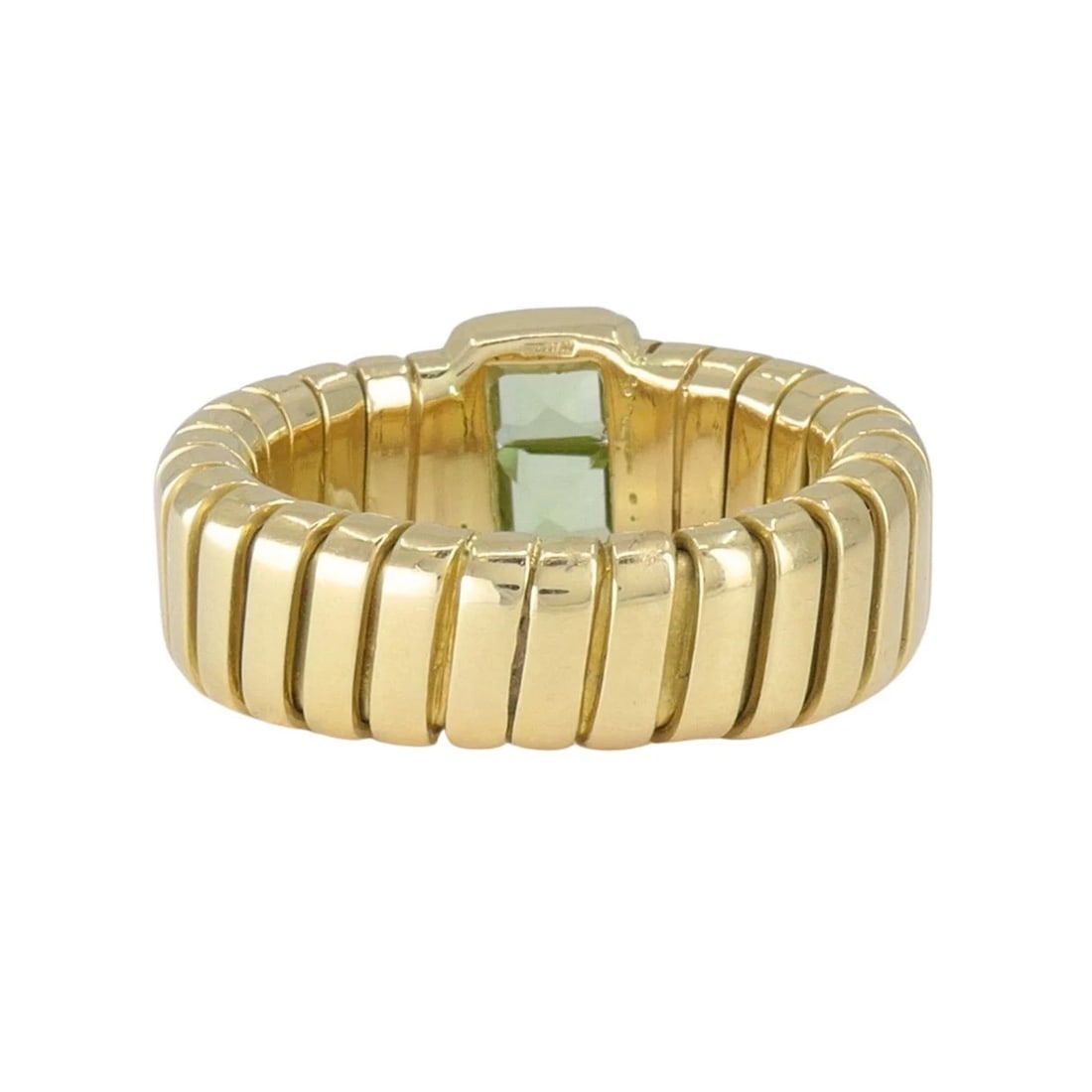 Vintage Bvlgari Bulgari 18k Gold Tubogas Peridot Ring, circa 1990s - 7