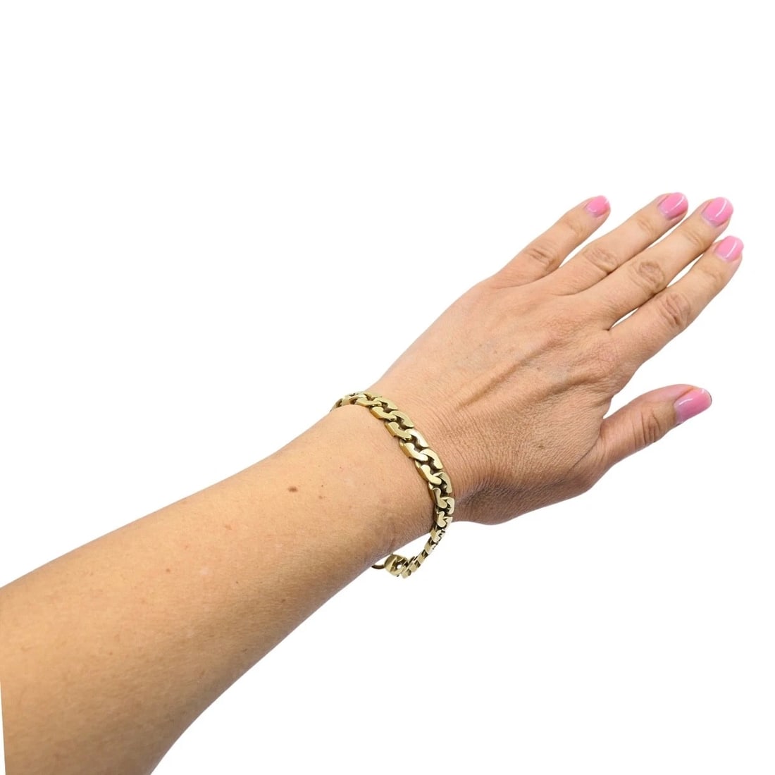 Vintage Italian 14K Gold Curb-Link Chain Bracelet - 2