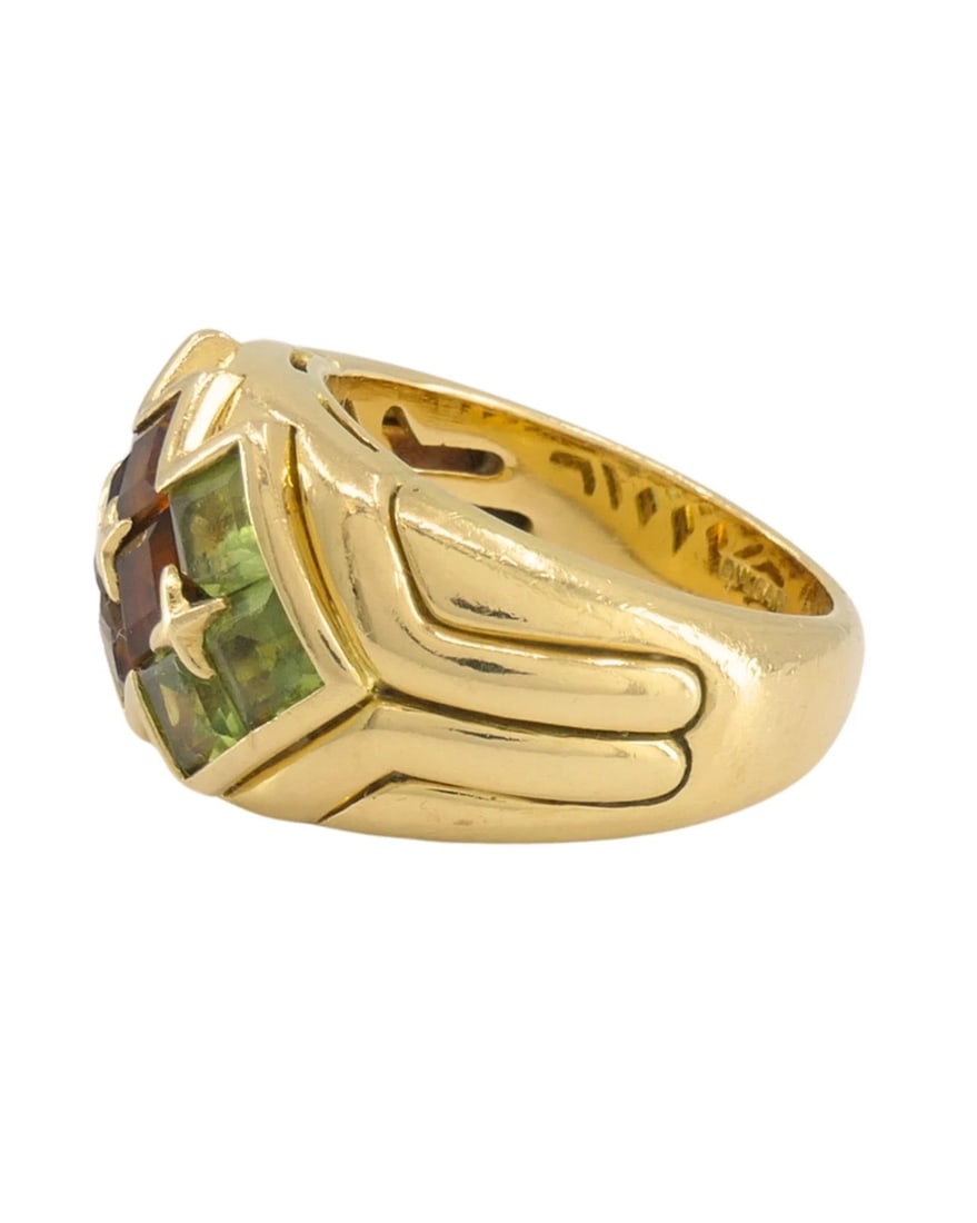 Bvlgari Bulgari Gemstone 18k Gold Cocktail Ring - 4