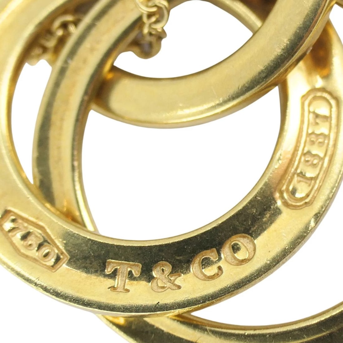 Tiffany & Co. 1837 Triple Interlocking Circles Pendant 18K Yellow Gold - 7