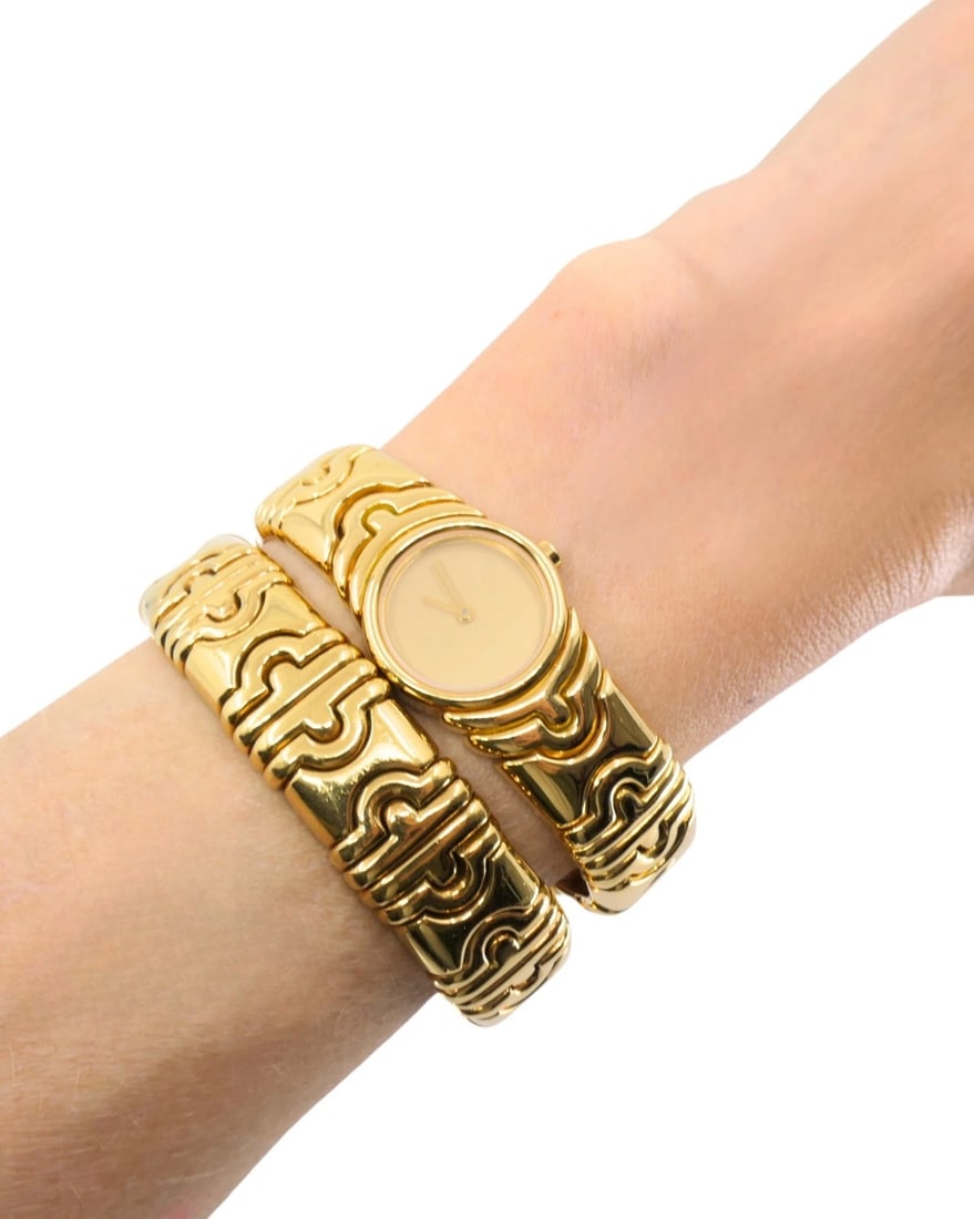 Bvlgari Bulgari Parentesi Gold Watch and Parentesi Bracelet 18k Gold Set - 2